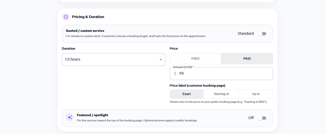 Free vs. Paid — setting your price (Paid)